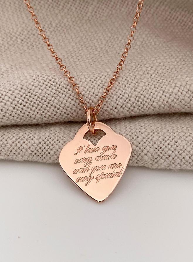 Heart Tag Charm Necklaces