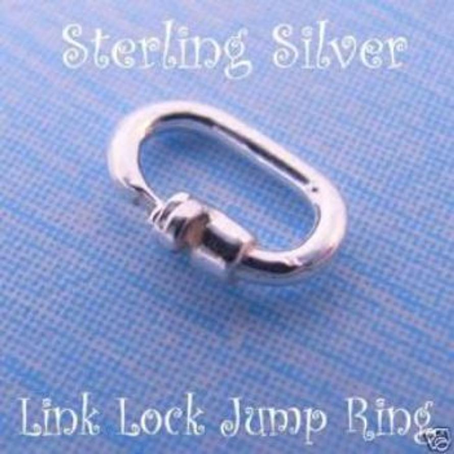 STERLING SILVER LINK LOCK JUMP RING SAFE CHARM ATTACHING JC-LL5-SS