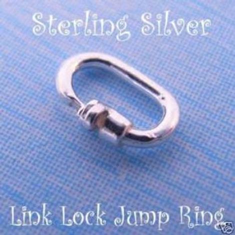 Sterling Silver Link Lock Jump Ring Safe Charm Attaching