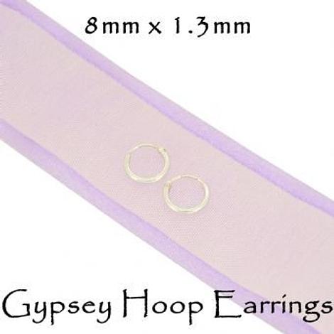 Sterling Silver 6mm - 8mm Tiny Baby Gypsy Hoop Earrings