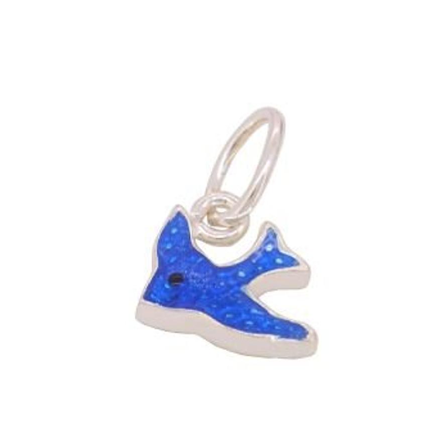 STERLING SILVER 10MM BLUEBIRD OF HAPPINESS CHARM -CH-JC-275D