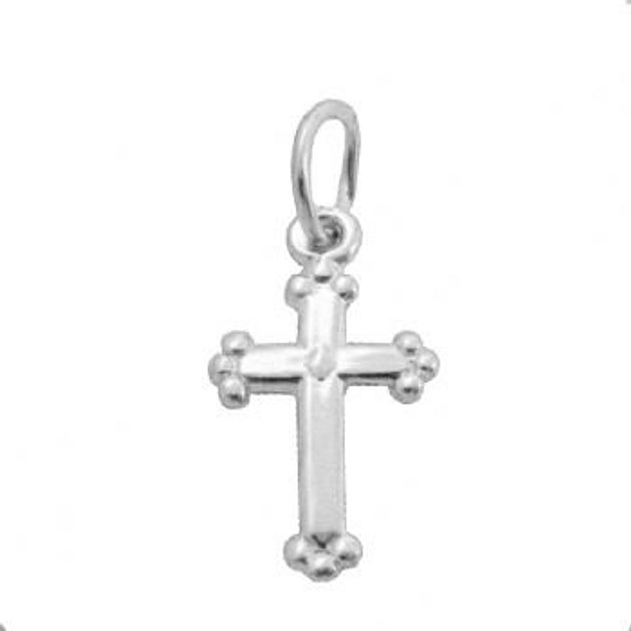 STERLING SILVER 10mm x 18mm CROSS TRADITIONAL CHARM