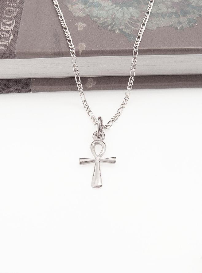Egyptian Ankh of Life Charm Pendant in Sterling Silver