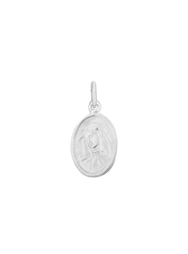 Sterling Silver 12mm Madonna Virgin Mary Charm