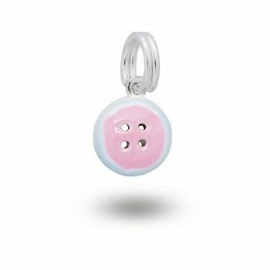 MY LITTLE ANGEL BABYLINKS CUTE AS A BUTTON BEAD CHARM -BL-BUTTON