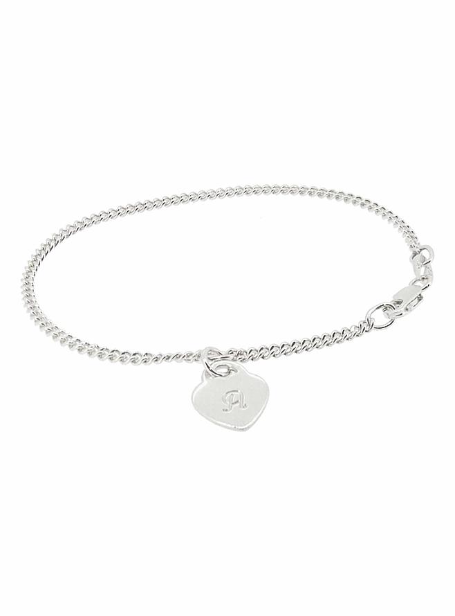 Sterling Silver 10mm Baby Love Heart Tag Charm