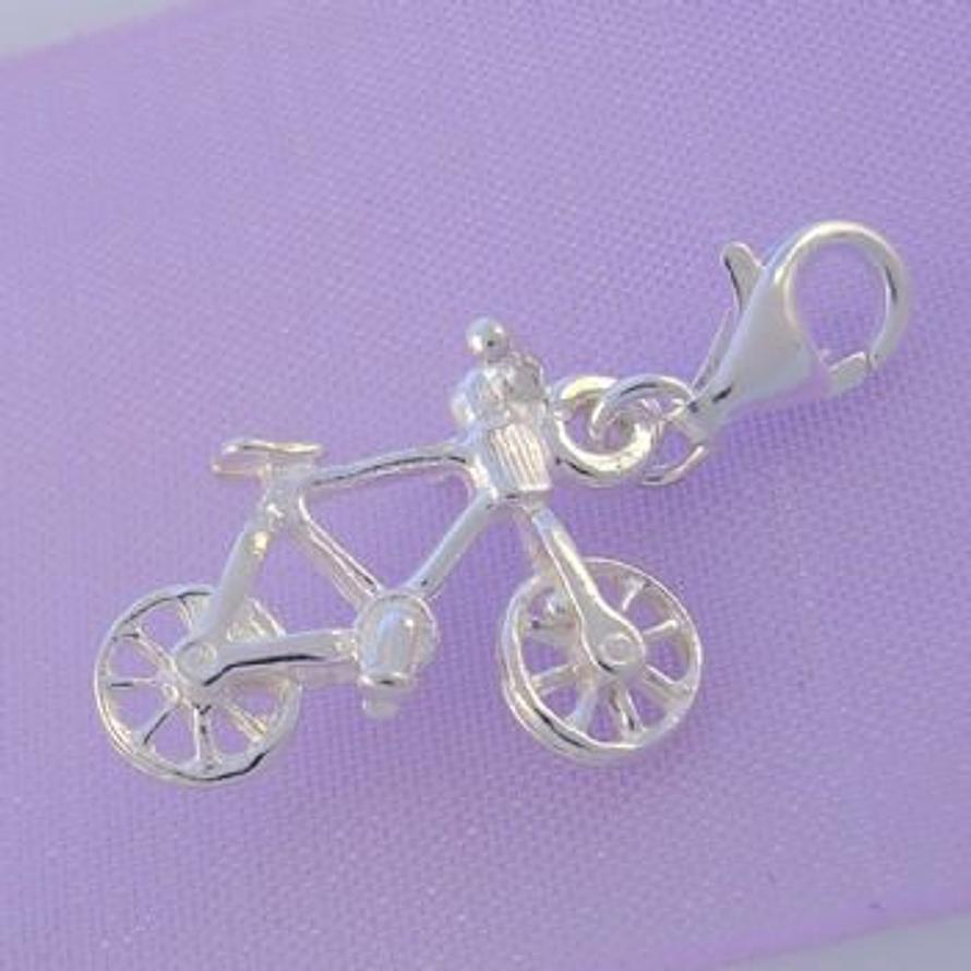 STERLING SILVER BICYCLE BIKE CLIP ON CHARM -HR2210