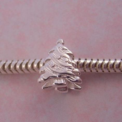 The Jewel Shop Sterling Silver Christmas Tree Bead Charm Cb51-Kb