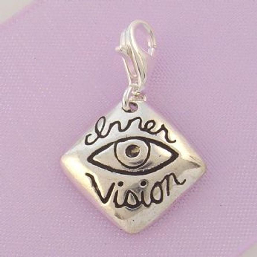 STERLING SILVER 16mmINNER VISION CLIP ON CHARM - TI-01757