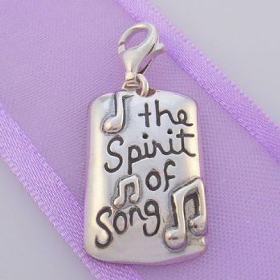 STERLING SILVER THE SPIRIT OF SONG CLIP ON CHARM - TI-01768
