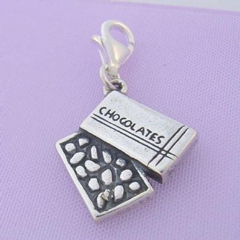 Sterling Silver Box of Chocolates Clip on Charm - Ti-09429