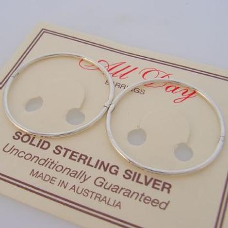 Sterling Silver Large 23mm Hinged Sleeper Hoop Earrings