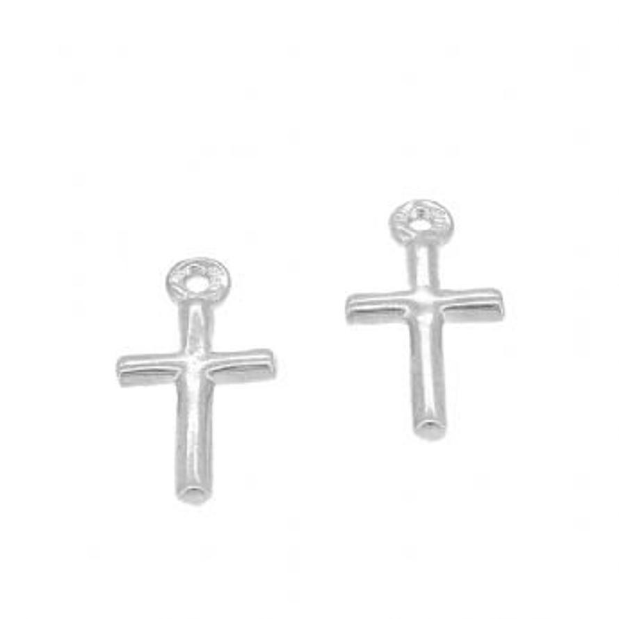 STERLING SILVER SMALL CROSS CHARMS for SLEEPER EARRINGS