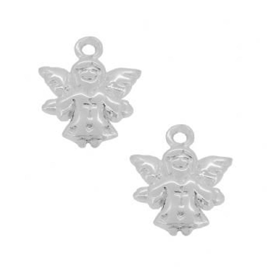 STERLING SILVER TWO GUARDIAN ANGEL CHARMS for SLEEPER EARRINGS