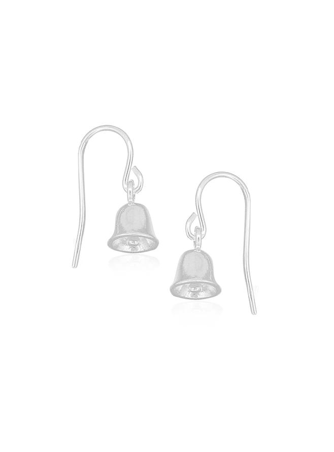 Beautiful Bell Charm Earrings in Sterling Silver