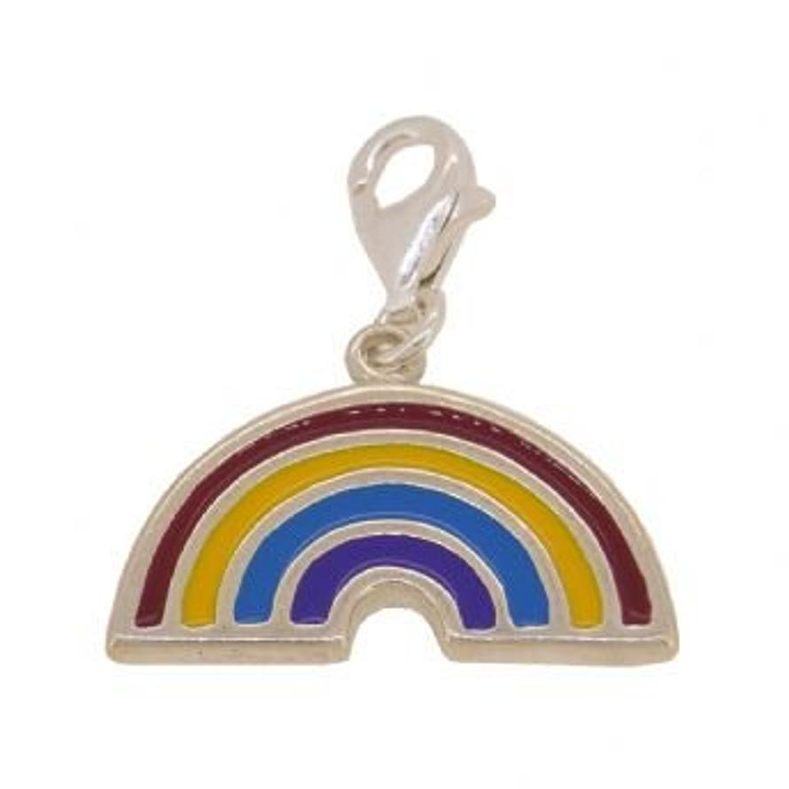 STERLING SILVER 22mm RAINBOW CLIP ON CHARM - TI-09265