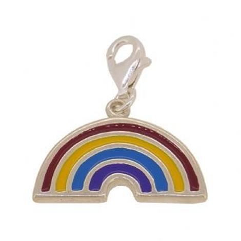 Sterling Silver 22mm Rainbow Clip on Charm - Ti-09265