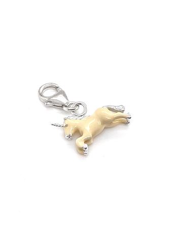 Sterling Silver 15mm Unicorn Clip on Charm