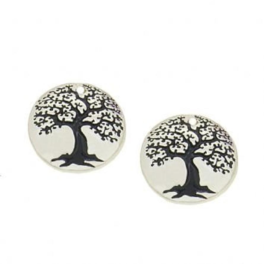 STERLING SILVER 12mm TREE OF LIFE CHARMS for SLEEPER EARRINGS