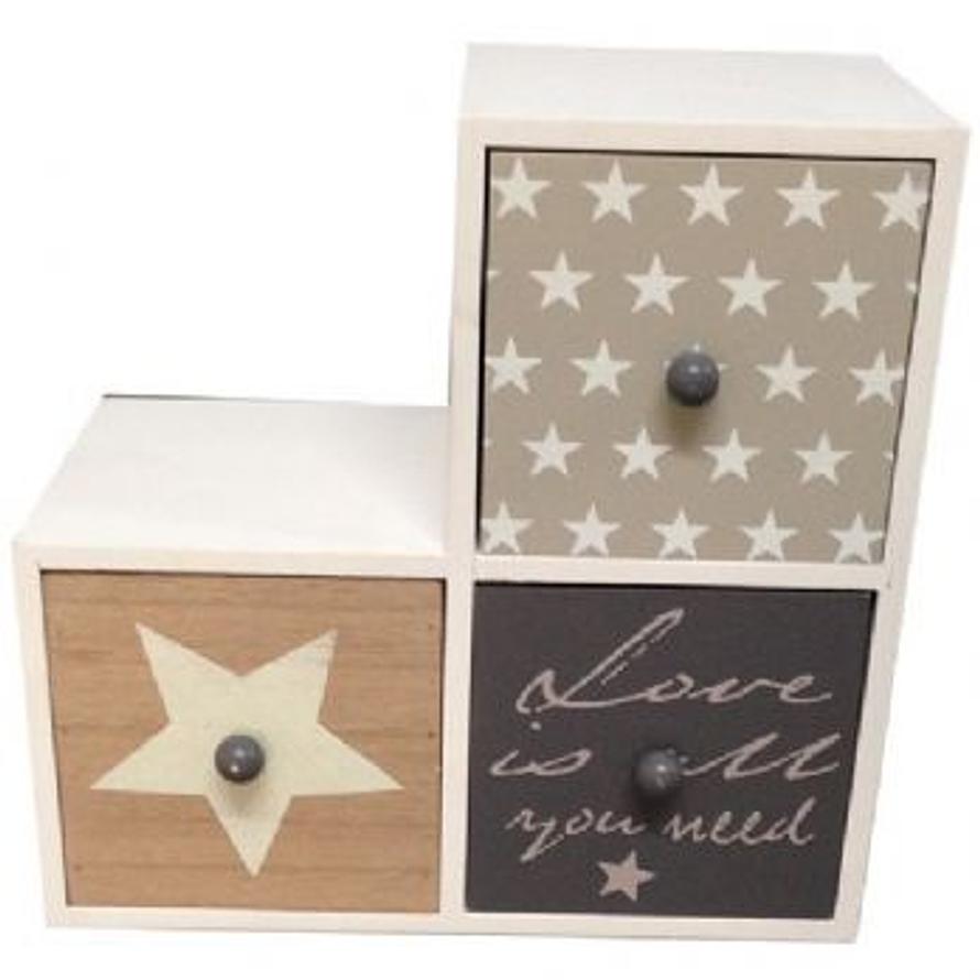 STAR BOX Love is all you need DESIGN JEWELLERY BOX 200mm x 200mm x 100mm
