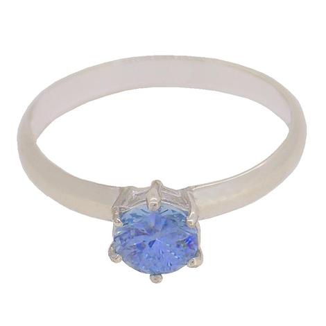 Sterling Silver Birthstone Solitaire Design Ring