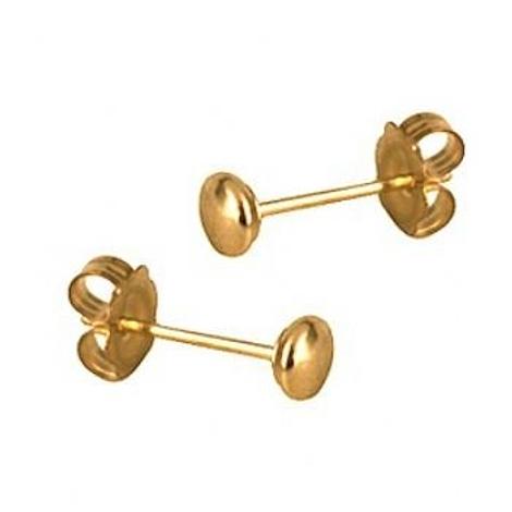 9ct Yellow Gold 3mm Button Ball Stud Design Earrings