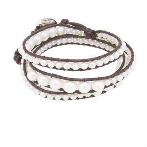 Freshwater Pearl Triple Wrap Bracelet