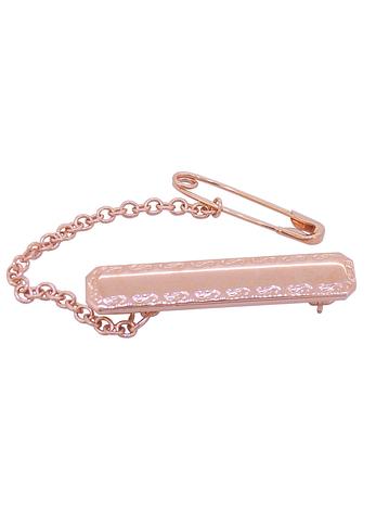 Identity Rose Gold Hard Plated Rectangle Baby Brooch