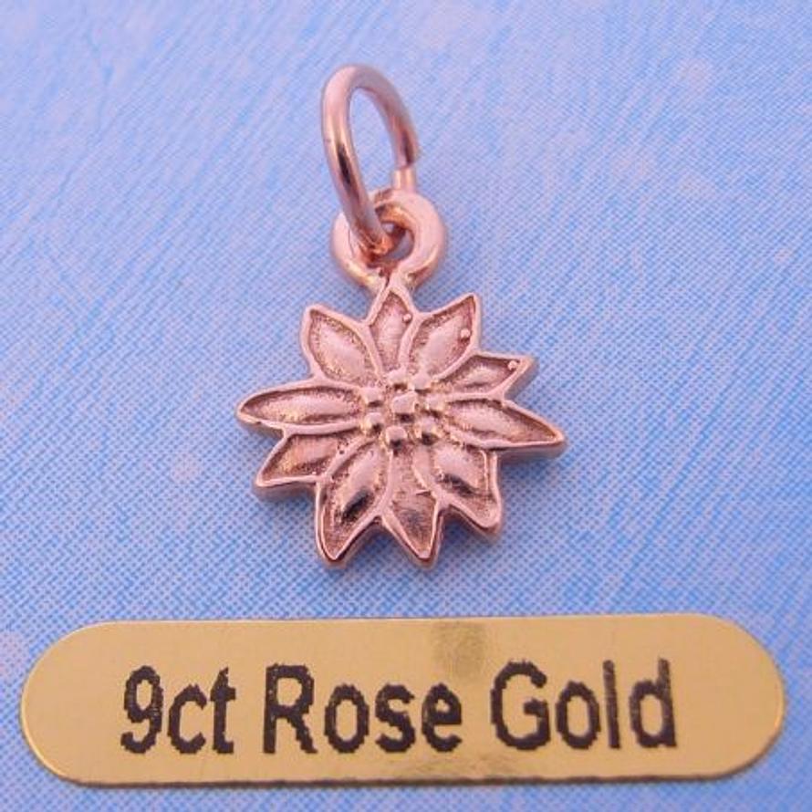9CT ROSE GOLD DAISY FOWER CHARM