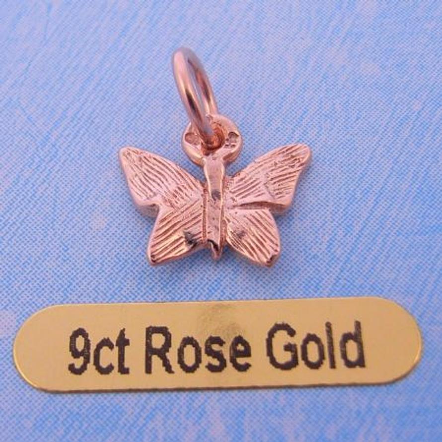 9CT ROSE GOLD SMALL BUTTERFLY CHARM