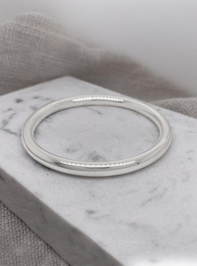 5mm Round Golf Bangle in Sterling Silver