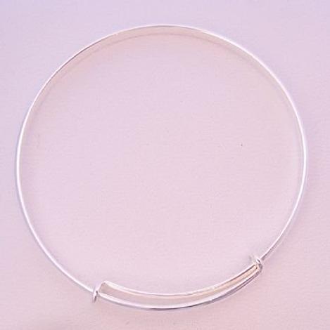 Expandable Bangle in Solid Sterling Silver 60-68mm Size