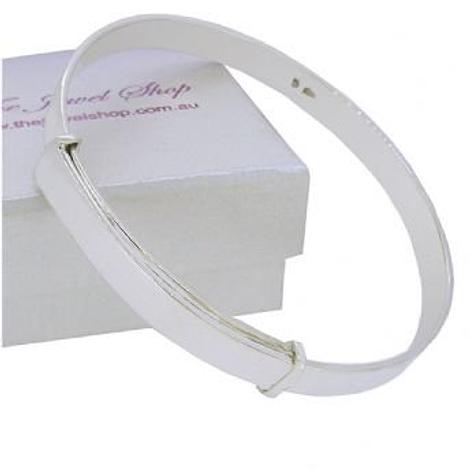 Expandable Bangle in Sterling Silver Flat 5mm Design