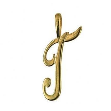 9ct Gold Alphabet Initial Letter T Necklace Pendant