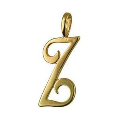 9ct Gold Alphabet Initial Letter Z Necklace Pendant
