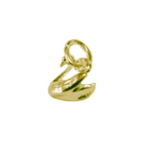 9ct Gold Traditional 3 Dimensional Swan Pendant Charm