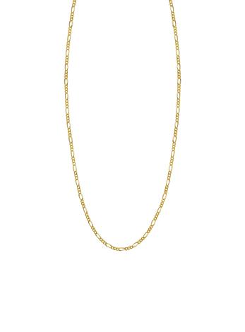 Curb Figaro Necklace Chain in 9ct Yellow Gold