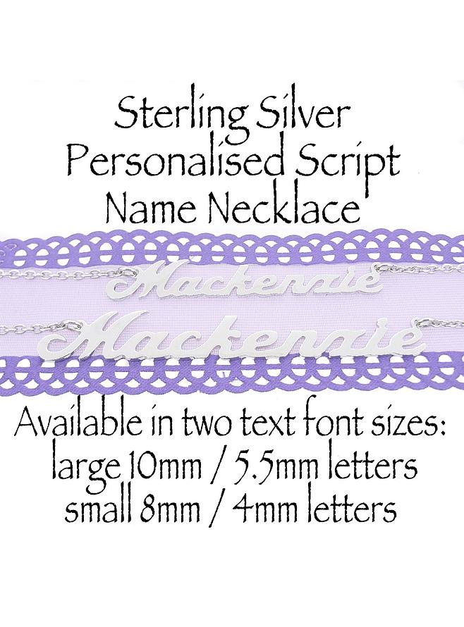 Sterling Silver Script Name Necklaces
