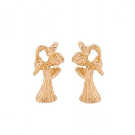 9ct Rose Gold Two Praying Guardian Angel Charms for Sleeper Earrings
