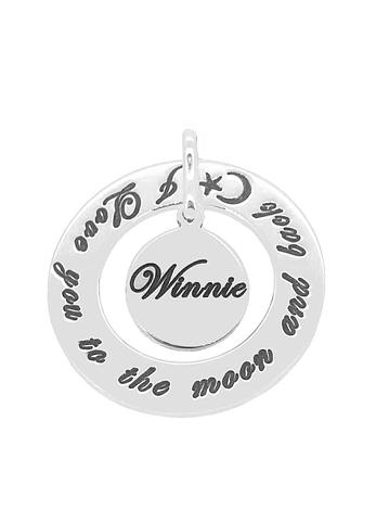 Sterling Silver 12mm Coin 28mm Circle of Life Personalised Name Pendant