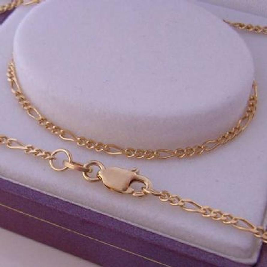 45CM 9CT GOLD UNISEX 1.4mm CURB NECKLACE CHAIN 2.5g