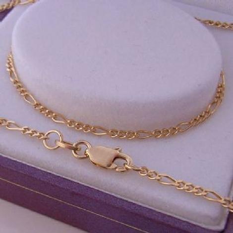45cm 9ct Gold Unisex 1.4mm Curb Necklace Chain 3.3g