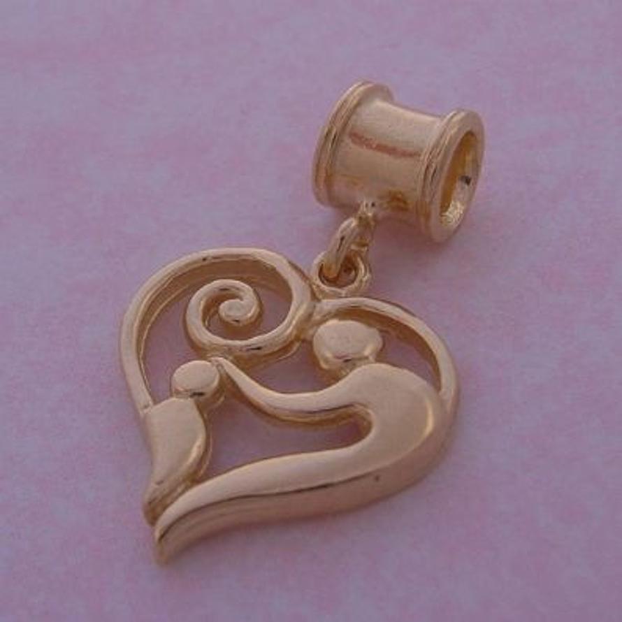 9CT GOLD THE JEWEL SHOP MOTHER BABY CHILD BEAD CHARM CB51-2002
