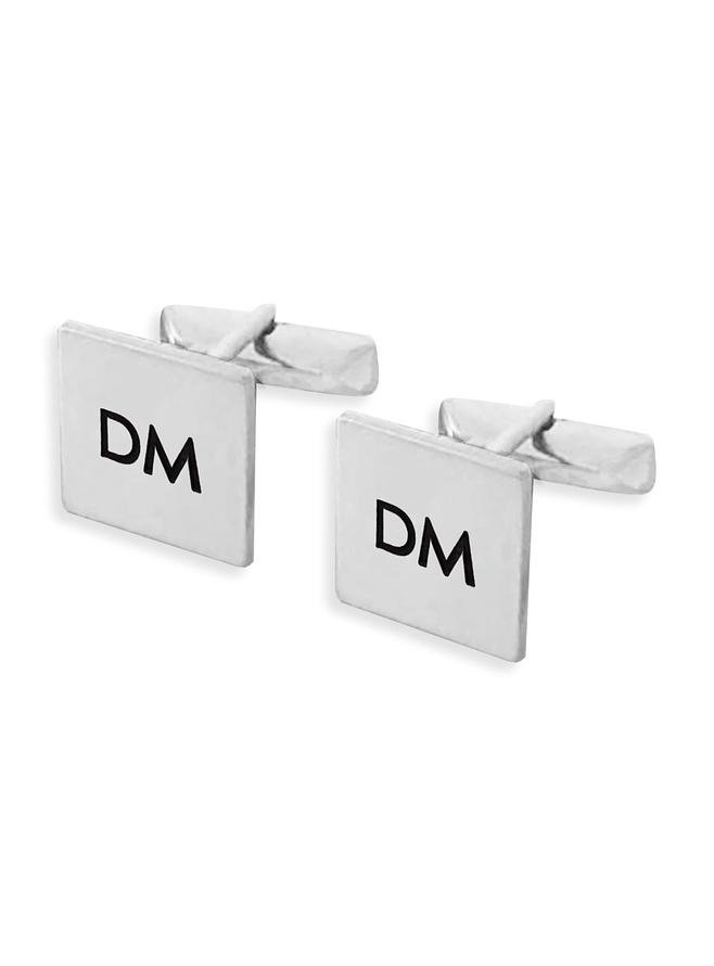 Sterling Silver 16mm Square Personalised Cufflinks