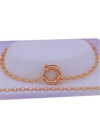 9ct Rose Gold 2.2mm Oval Belcher Bolt Ring Chain Bracelet Sizes 12cm Up to 23cm