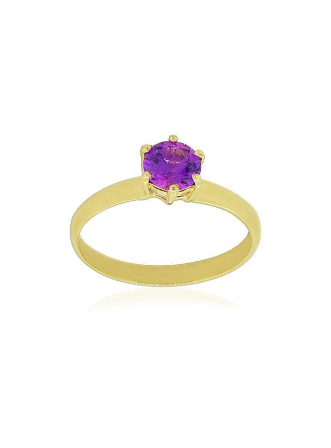 9ct Yellow Gold Birthstone Solitaire Design Ring