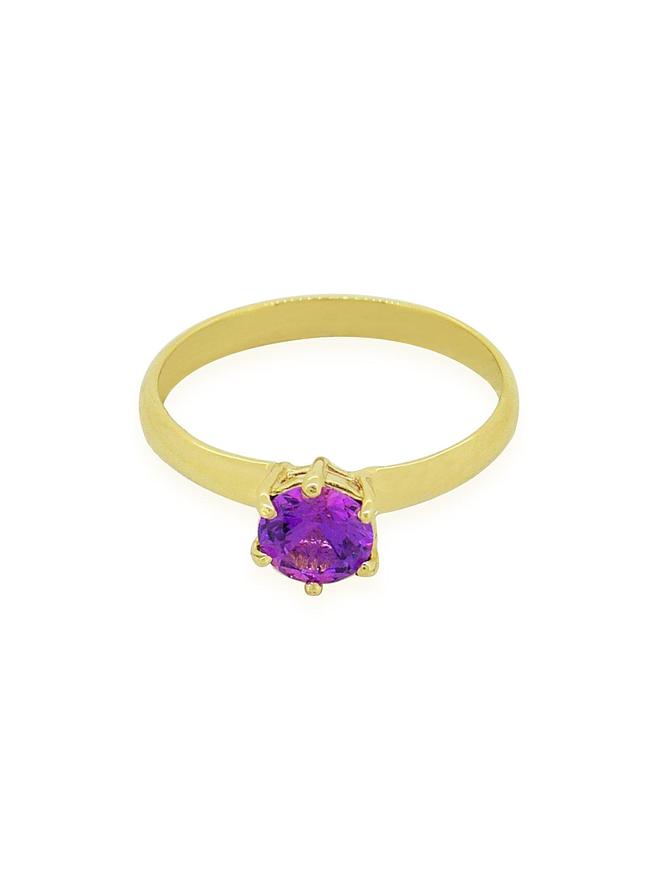 9ct Yellow Gold Birthstone Solitaire Design Ring