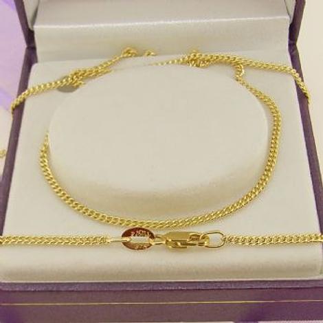 9ct Yellow Gold 1.7mm Curb Chain Necklace All Lengths Available