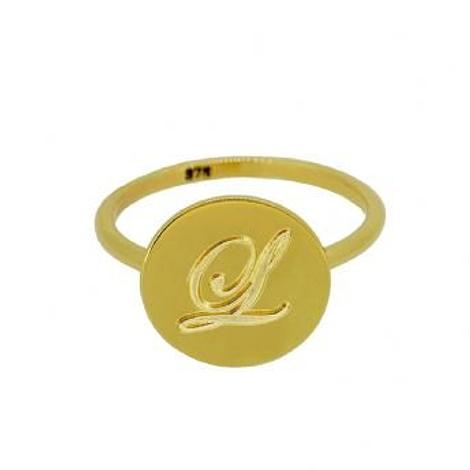 Personalised 9ct Yellow Gold 12mm Coin Design Ring