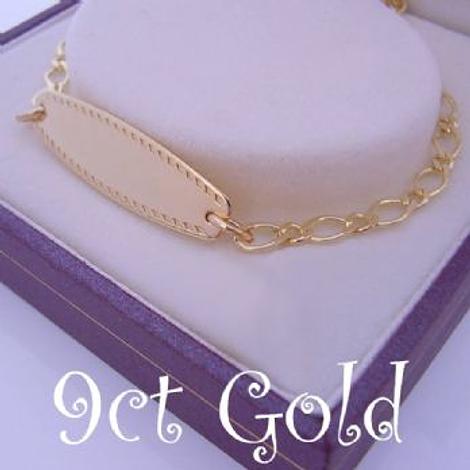 9ct Gold Identity Bracelet for Baby and Child